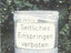 Seitliches Einspringen verboten