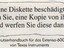 Defekte Diskette