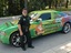 Buntes Polizeiauto