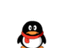 Pinguin mit Feuerwerk