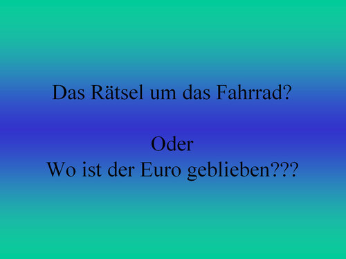 Wo ist der Euro geblieben? Wo ist der Euro geblieben?