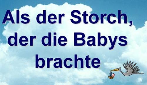 Storch auf dem Fahrrad