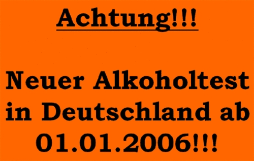 Neuer Alkoholtest Neuer Alkoholtest