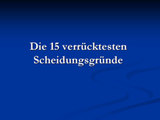 Scheidungsf&auml;lle