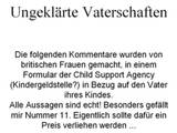 Ungekl&auml;rte Vaterschaften