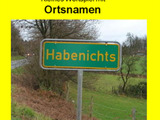 Kleine Geschichte mit Ortsnamen