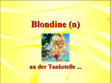 Blondine an der Takstelle