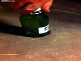 Mit Gewalt zerquetscht