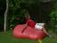 Roter Wasserballon Zeitlupe