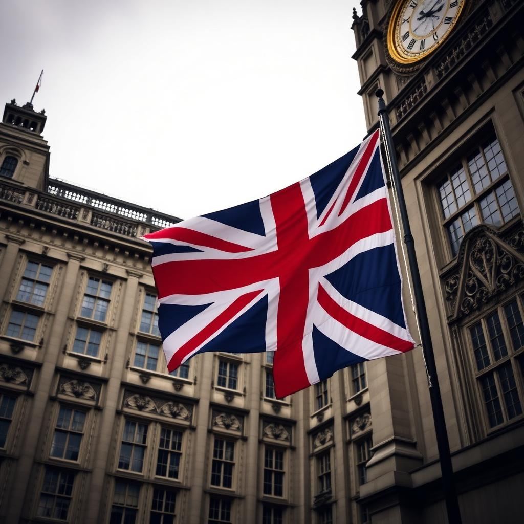 Westminster-Regierungsgebäude in London mit britischer Flagge, Symbolbild zur Ernennung von Emma Floyd als DCMS-Glücksspielchefin