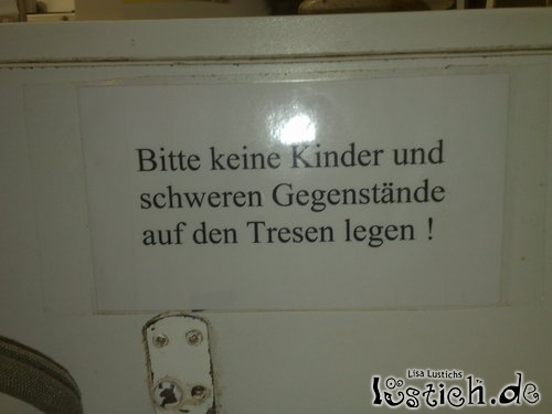 Kinder = schwere Gegenstände?