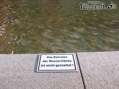 Betreten der Wasserfläche verboten Bild lustich.de