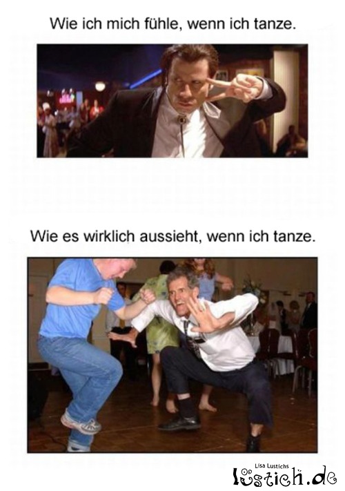 Wunsch und Wirklichkeit beim Tanzen Bild lustich.de