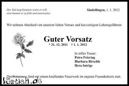 Tod vom guten Vorsatz Bild lustich de