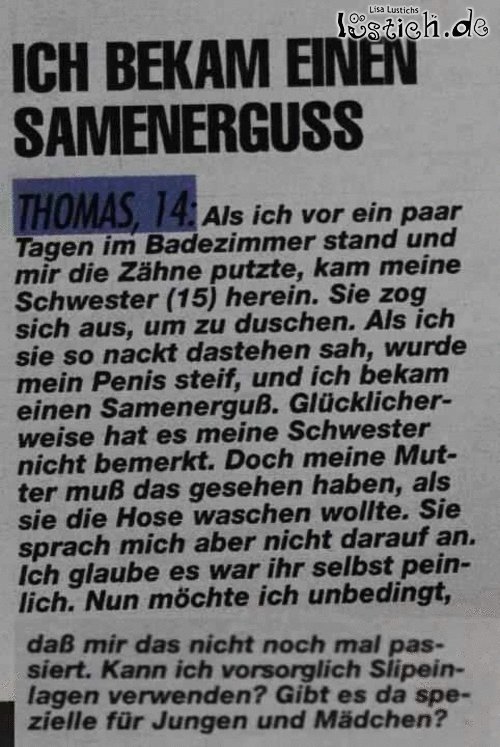 Samenerguss Bild lustich.de