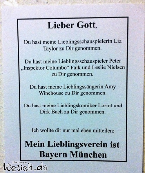 Brief an Gott Bild lustich.de