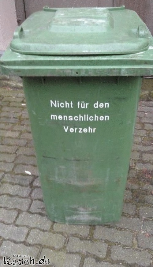 Die Mülltonne oder der Inhalt? Bild - lustich.de
