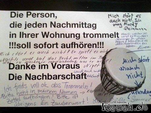 Trommeln Bild lustich.de