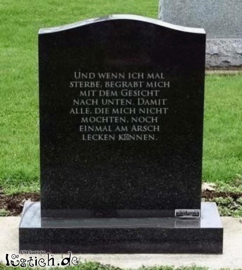 Grabsteinspruch Bild lustich.de