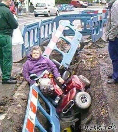 Rollstuhl-Unfall