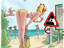 Schilder am Strand